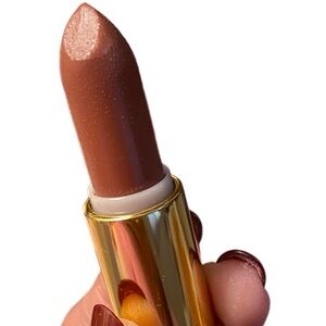 Estee Lauder Pure Color Lipstick in Barely Nude used x1 with lip brush
